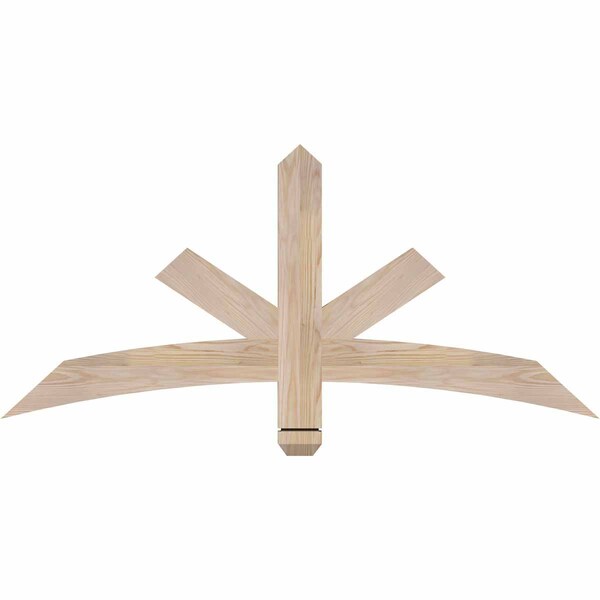 Ekena Millwork Alberta Smooth Timber Gable Bracket, Douglas Fir, 48"W x 22"H x 1 1/2"D x 3 1/2"F, 11/12 Pitch GBW048X22X0204ALB00SDF - main